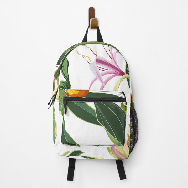Item preview, Seamless pattern with Fortunella or Kumquat exotic fruits, Medinilla flowers, and exotic tropical leafs on a white background. designed and sold by MatyKotiv.