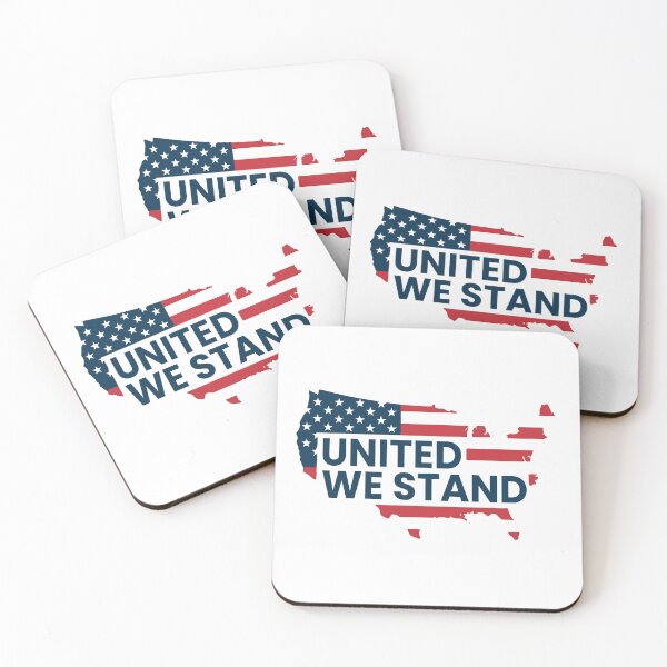 Item preview, United we stand bold flag USA shape designed and sold by amitdebnath.