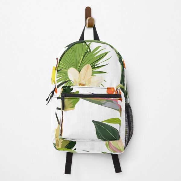 Item preview, Seamless pattern with Fortunella or Kumquat exotic fruits, Medinilla flowers, and exotic tropical leafs on a white background. designed and sold by MatyKotiv.