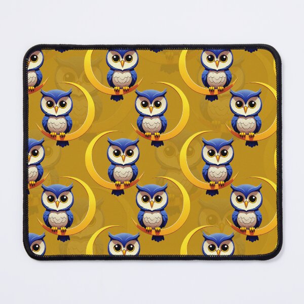 Item preview, Crescent Moon Owl Pattern - Yellow  designed and sold by PatternTitan.