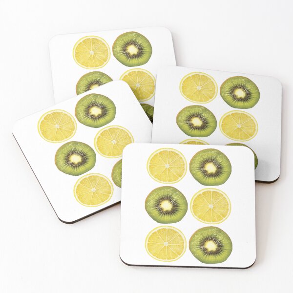 Item preview, Fresh Cut Lemon and Kiwi Illustration designed and sold by EsvitaDesign.