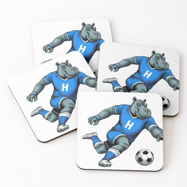 Item preview, football soccer hippopotamus with a football,Football Player ,soccer art,animal playing soccer designed and sold by Expressions-Sel.
