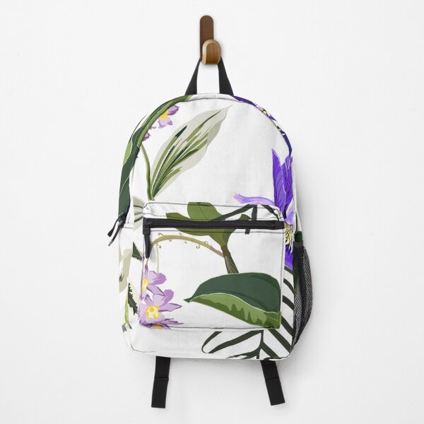Item preview, Tropical leaves with violet flowers. Seamless design with amazing Medinilla palant with flowers. designed and sold by MatyKotiv.