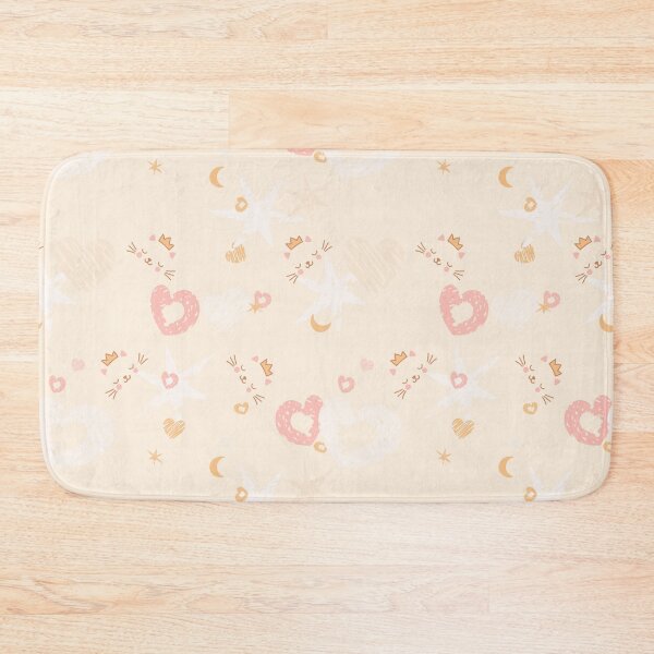 Item preview, Boho seamless pattern pastel-colored hearts, stars, moons, and abstract scribble elements designed and sold by babanovaesha.