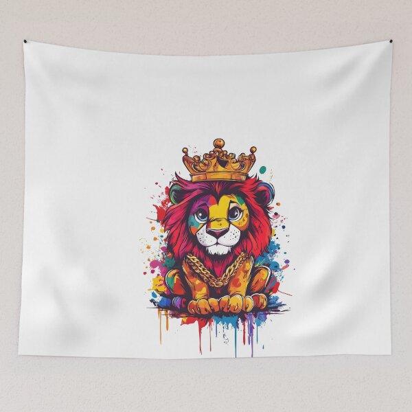 Item preview, Graffiti Lion King – Urban Jungle Street Art Character designed and sold by Ragil-Studio.