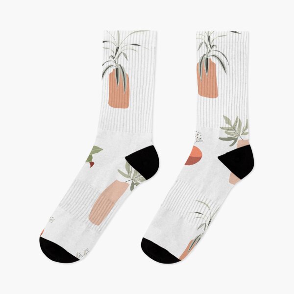 Item preview, Urban flowers and plant seamless pattern, trendy home decor with plants, branch, flowers, tropical leaves in stylish planters and vases illustration. designed and sold by MatyKotiv.