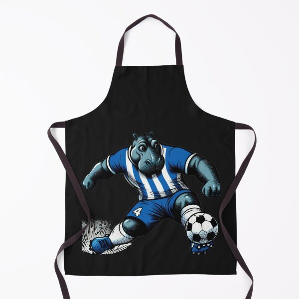 Item preview, football soccer blue hippopotamus with a football,Football Player ,soccer art,animal playing soccer designed and sold by Expressions-Sel.