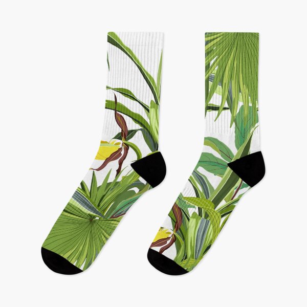 Item preview, Tropical leaves with orhid flowers. Seamless design with amazing palant with flowers. designed and sold by MatyKotiv.