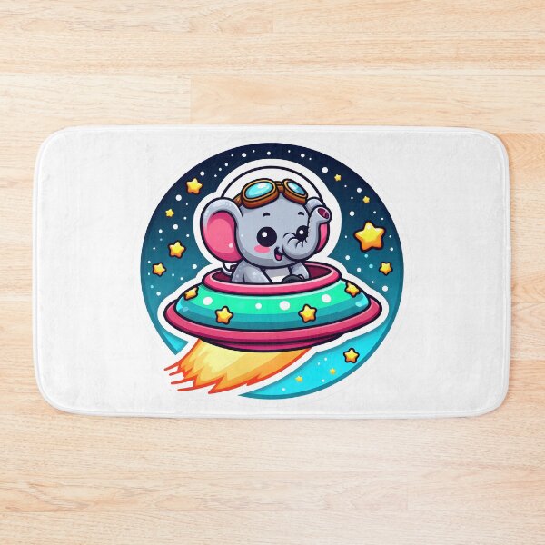Item preview, UFO Cute Elephant designed and sold by ArtistEmbrace.