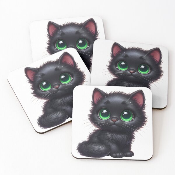 Item preview, gato negro ojos verdes designed and sold by IMAGENACTION.