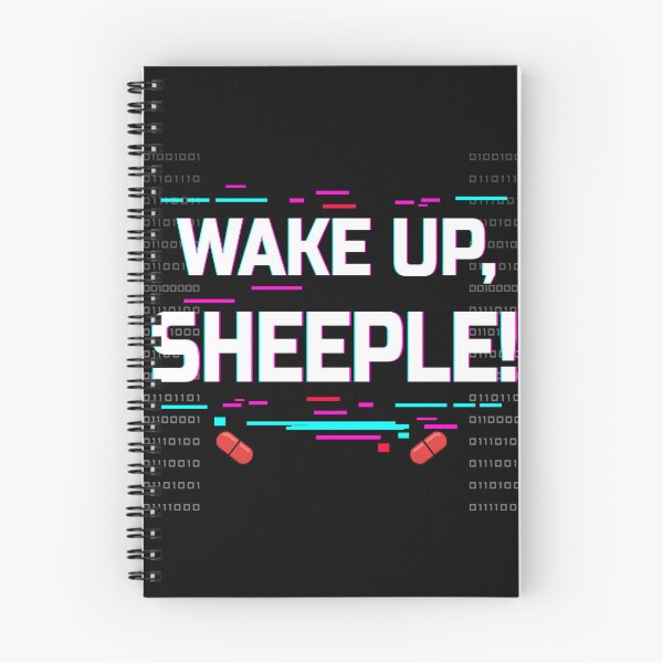 Item preview, Wake Up Sheeple – Red Pill Glitch Matrix Design designed and sold by Rebel Animal.