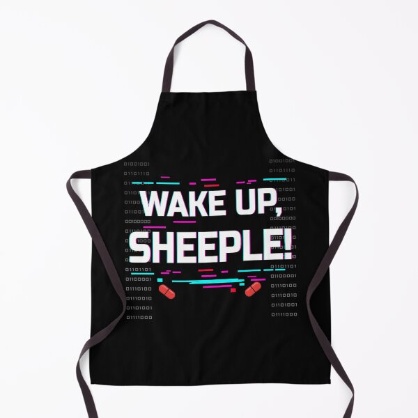 Item preview, Wake Up Sheeple – Red Pill Glitch Matrix Design designed and sold by Rebel Animal.
