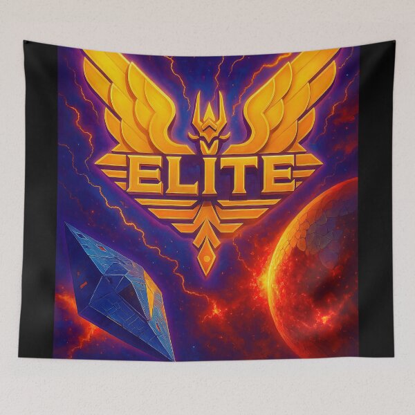 Item preview, Elite Gamer Cover Art Retro Sci-Fi Design designed and sold by Retr0Tshirts.