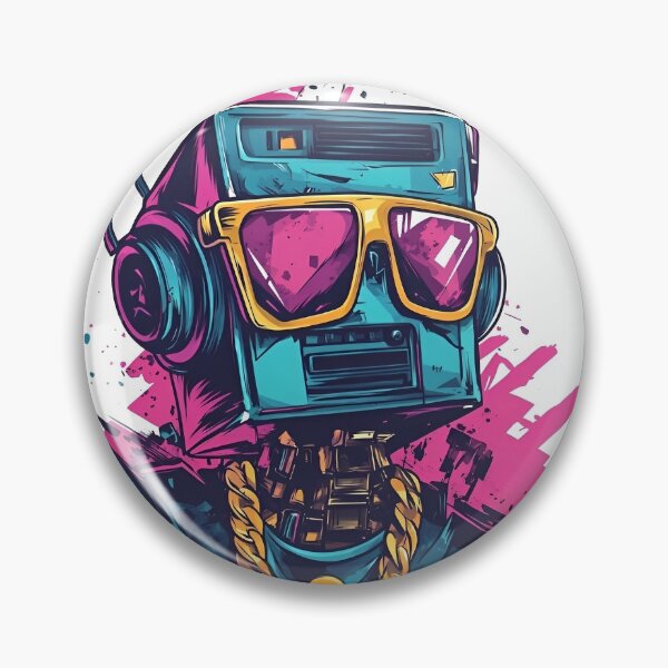 Item preview, Robot Rapper Graffiti Style – Futuristic Hip-Hop Character Design designed and sold by Ragil-Studio.