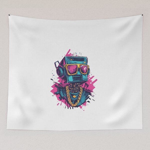 Item preview, Robot Rapper Graffiti Style – Futuristic Hip-Hop Character Design designed and sold by Ragil-Studio.