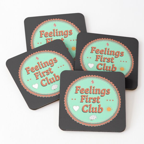 Item preview, Feelings First Club Retro Badge – Mental Health Awareness Design designed and sold by Power Within Prints.