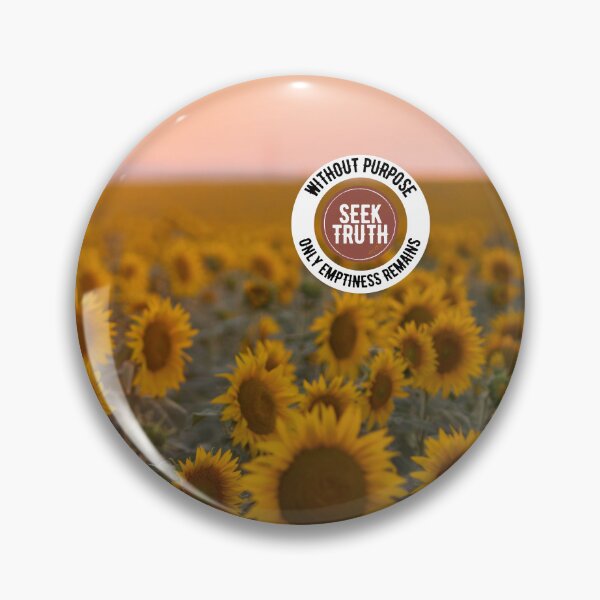 Item preview, Bright Sunflower Inspiration – “Without Purpose, Only Emptiness Remains” Motivational Nature Design for Mindful Souls designed and sold by knalpot-design.