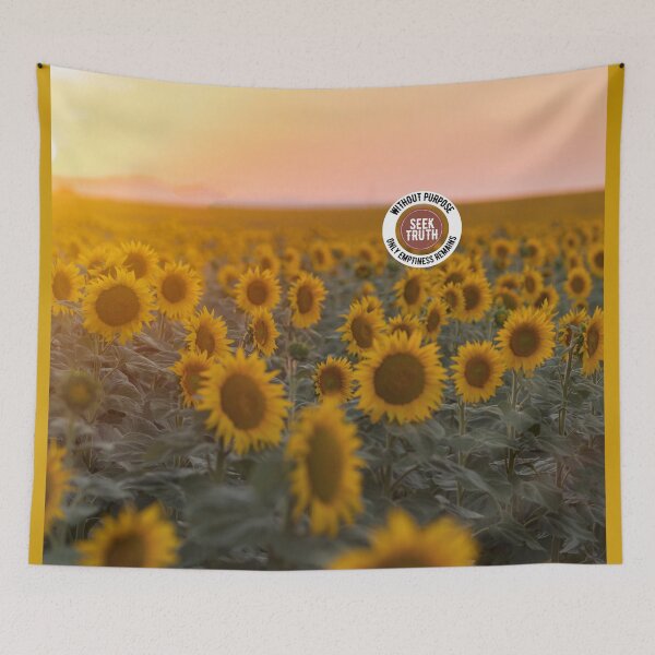 Item preview, Bright Sunflower Inspiration – “Without Purpose, Only Emptiness Remains” Motivational Nature Design for Mindful Souls designed and sold by knalpot-design.