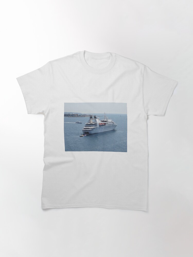 Thumbnail 2 of 7, Classic T-Shirt, Ship and a cruise in Mediterranean sea designed and sold by santoshputhran.