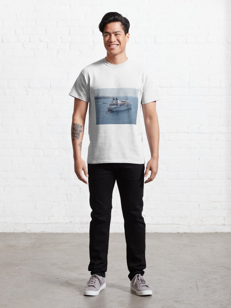 Thumbnail 3 of 7, Classic T-Shirt, Ship and a cruise in Mediterranean sea designed and sold by santoshputhran.