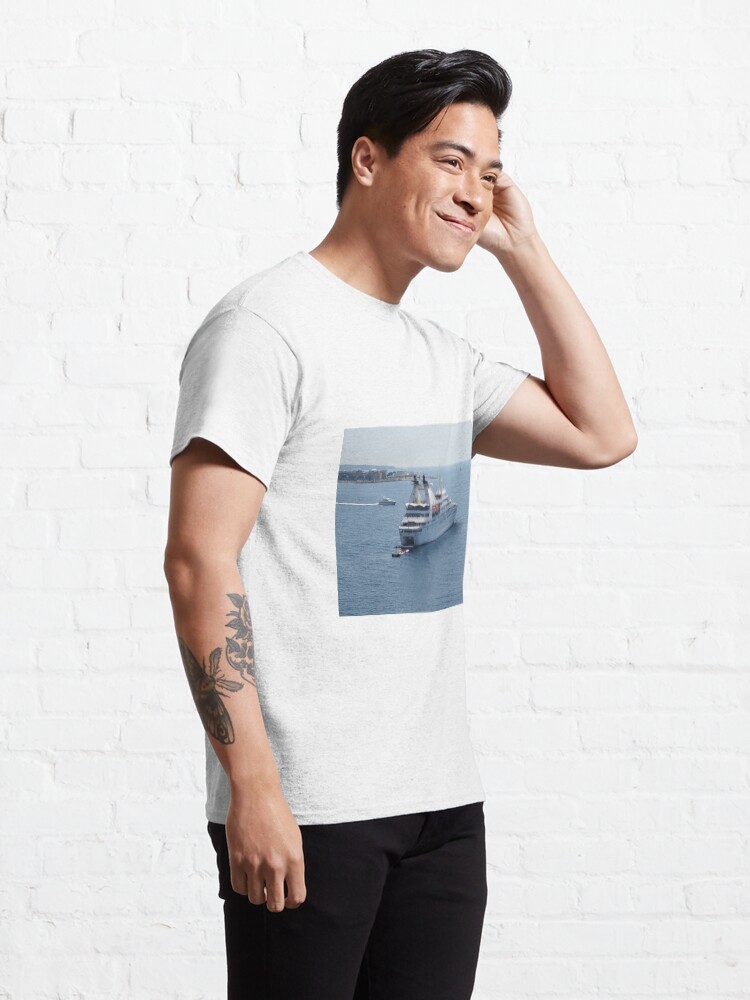 Thumbnail 5 of 7, Classic T-Shirt, Ship and a cruise in Mediterranean sea designed and sold by santoshputhran.