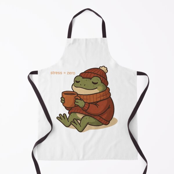 Item preview, Stress = Zero | Cute Relaxed Frog in Red Sweater designed and sold by Sara Raad.