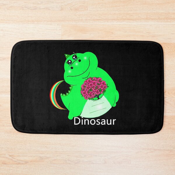 Item preview, A delightful dinosaur clutches a stunning bouquet of flowers designed and sold by Shirley cute art .