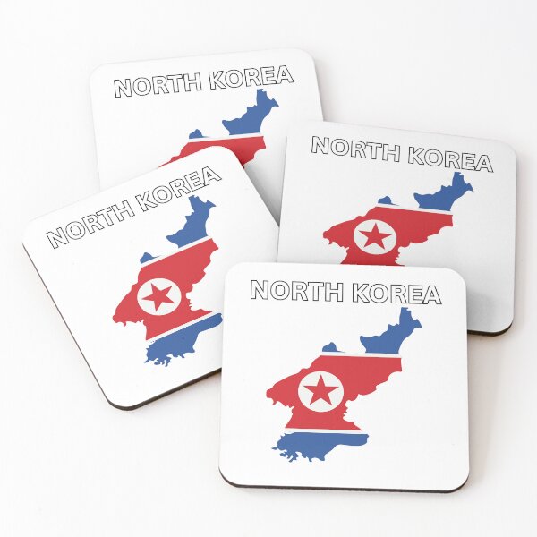 Item preview, North Korea Flag Map designed and sold by atomstartup.