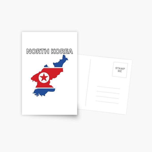 Item preview, North Korea Flag Map designed and sold by atomstartup.