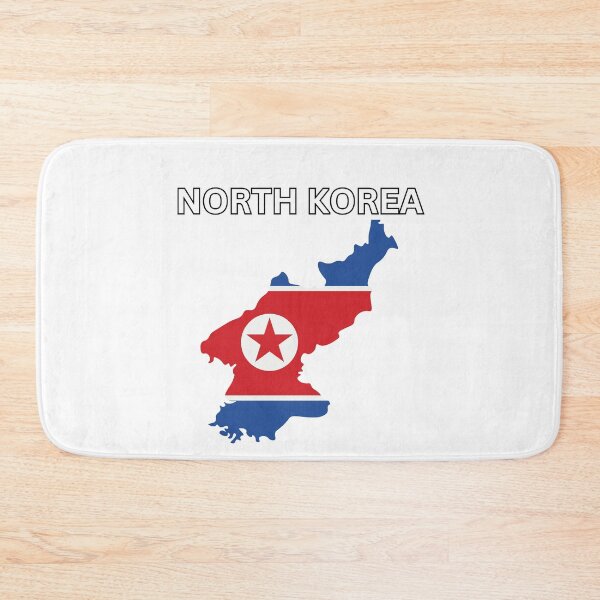Item preview, North Korea Flag Map designed and sold by atomstartup.