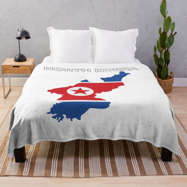 Item preview, North Korea Flag Map designed and sold by atomstartup.