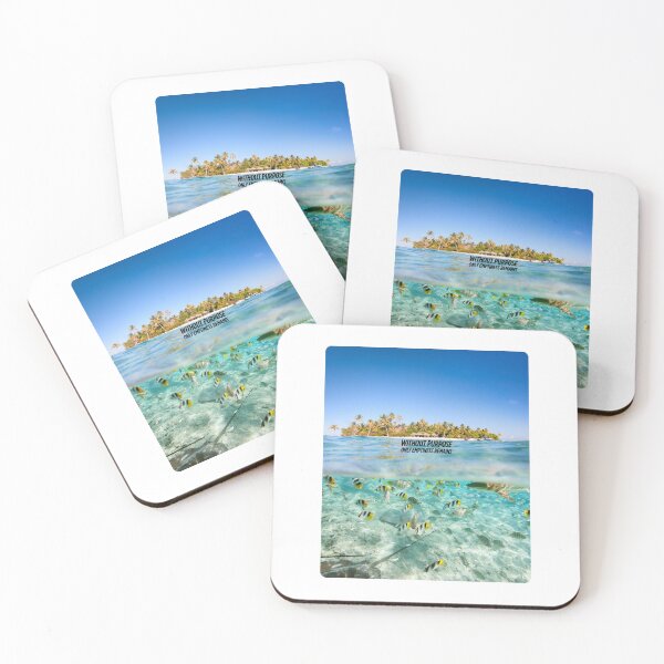 Item preview, Clear Underwater Beach and Island Scene with Inspiring Motto – Nature & Truth Art for Apparel and Accessories designed and sold by knalpot-design.