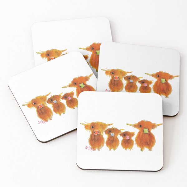 Item preview, ‘GiNGeR NuT FaMiLY ‘HiGHLaND CoWS by SHiRLeY MacARTHuR  designed and sold by Shirley MacArthur Art.