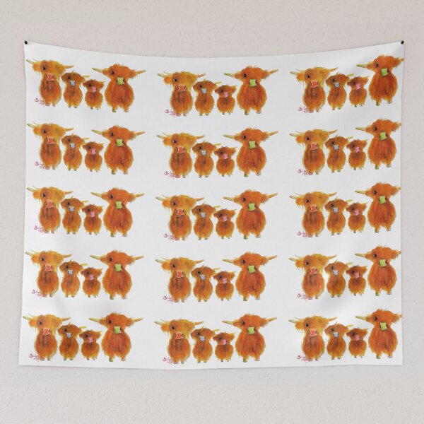 Item preview, ‘GiNGeR NuT FaMiLY ‘HiGHLaND CoWS by SHiRLeY MacARTHuR  designed and sold by Shirley MacArthur Art.
