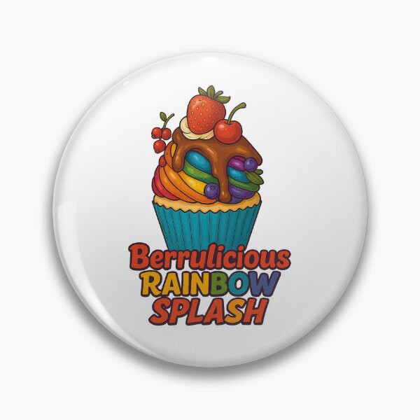 Item preview, Berrylicious Rainbow Splash – Cute Colorful Cupcake Dessert Art designed and sold by Asbiell.
