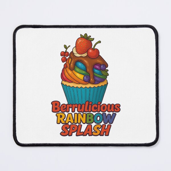 Item preview, Berrylicious Rainbow Splash – Cute Colorful Cupcake Dessert Art designed and sold by Asbiell.