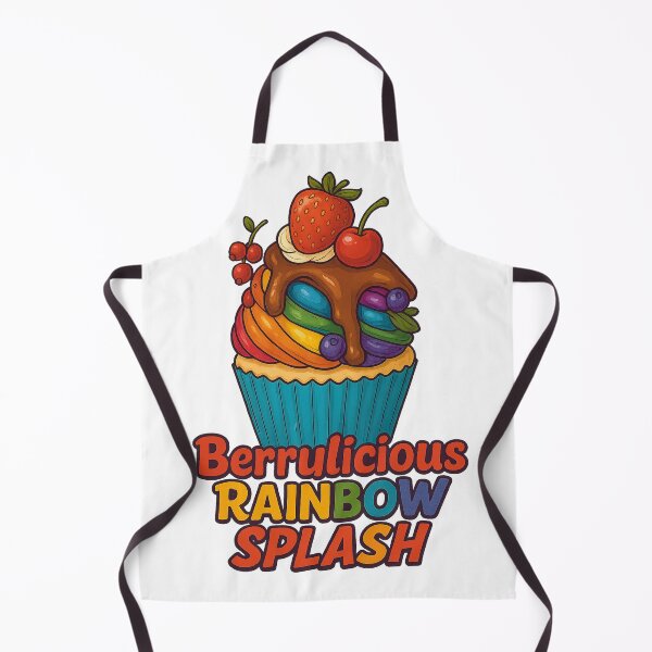 Item preview, Berrylicious Rainbow Splash – Cute Colorful Cupcake Dessert Art designed and sold by Asbiell.