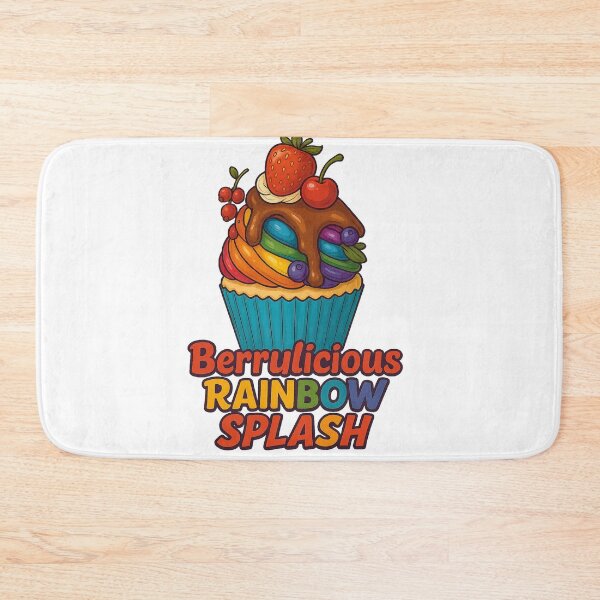 Item preview, Berrylicious Rainbow Splash – Cute Colorful Cupcake Dessert Art designed and sold by Asbiell.