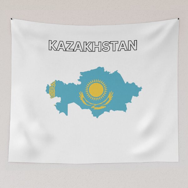 Item preview, Kazakhstan Flag Map designed and sold by atomstartup.