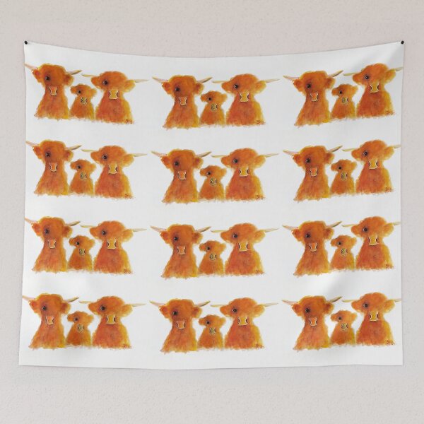 Item preview, ‘ JuST THe 3 oF US ‘HiGHLaND CoWS by SHiRLeY MacARTHuR  designed and sold by Shirley MacArthur Art.