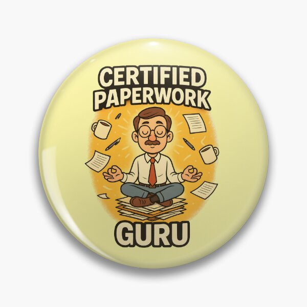Item preview, Certified Paperwork Guru - Funny Office Meditation designed and sold by atihca.