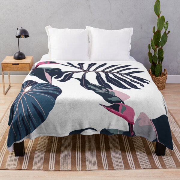 Item preview, Blue palm tropical leaves seamless pattern. Decorative background in rustic boohoo style for wedding invite, fabric. designed and sold by MatyKotiv.