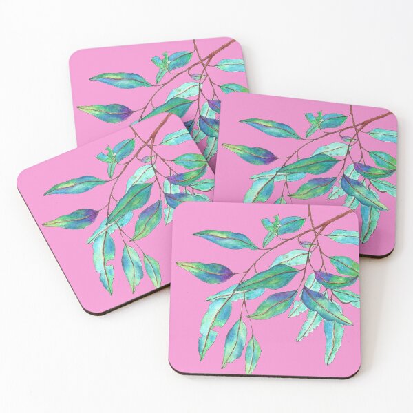 Item preview, Aqua Laurel Leaves designed and sold by Lolo.InkedNature.