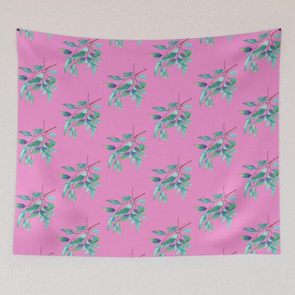 Item preview, Aqua Laurel Leaves designed and sold by Lolo.InkedNature.