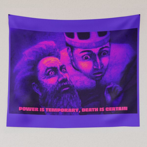 Item preview, Power Is Temporary, Death Is Certain – The Collapse of Illusion designed and sold by Anomaly Effect.