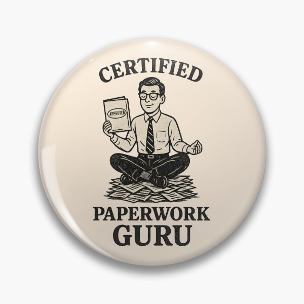 Item preview, Copy of Certified Paperwork Guru - vintage Office Meditation designed and sold by atihca.