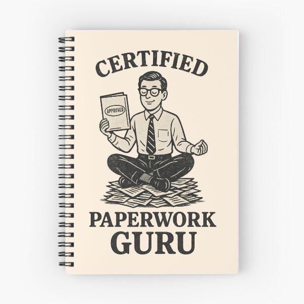 Artikelvorschau, Kopie des zertifizierten Papierkram-Guru – Vintage-Büromeditation entworfen und verkauft von atihca.