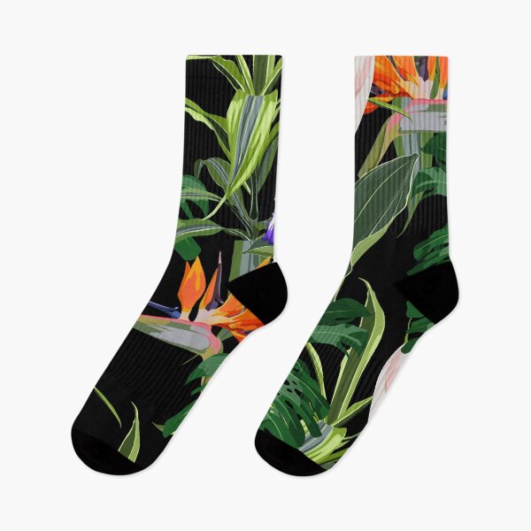 Item preview, Hand drawn seamless tropical floral pattern with colorful flowers and many kind of tropical leaves.  designed and sold by MatyKotiv.