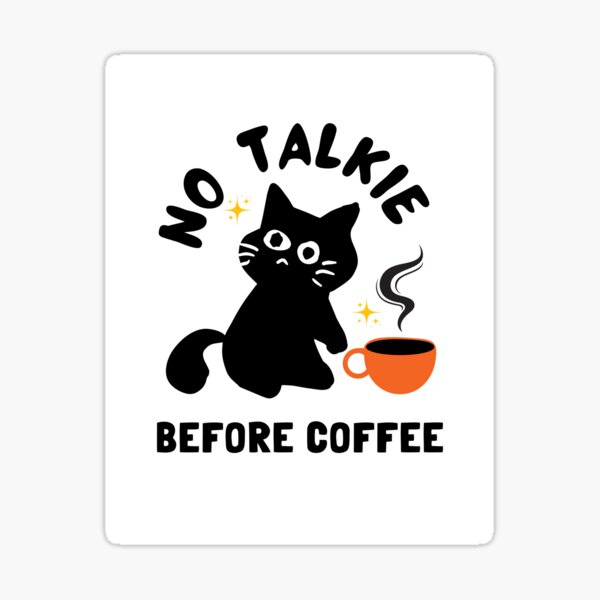 Aperçu de l'œuvre Pas de bavardage avant le café | Conception d'humeur matinale sarcastique créée et vendue par SassySip.