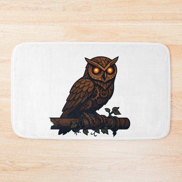 Item preview, Steampunk Owl with Glowing Eyes on a Branch designed and sold by 良心創作.